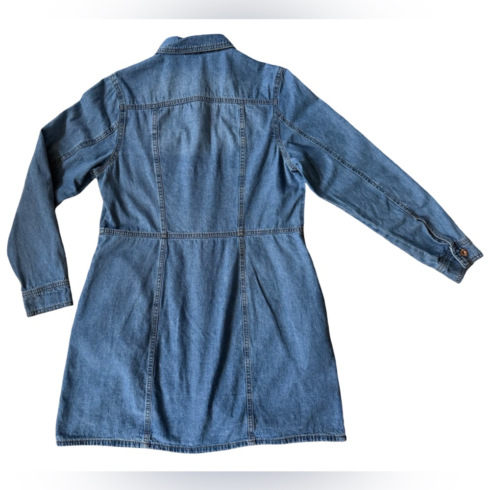 Frye - Women’s Button Down Denim Shirt Dress (EUC) Size: L - Picture 3 of 12